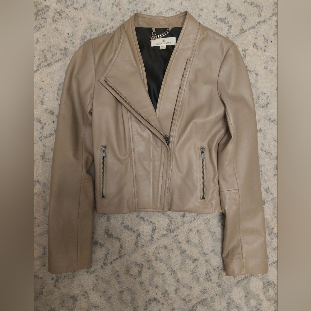 100% real leather moto jacket size XS